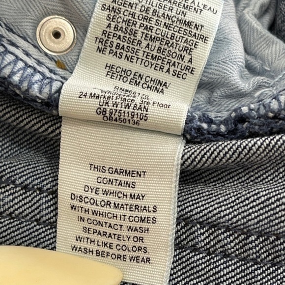 Free People Straight‎ Leg Jeans Size 30 Dark Wash - Picture 5 of 5